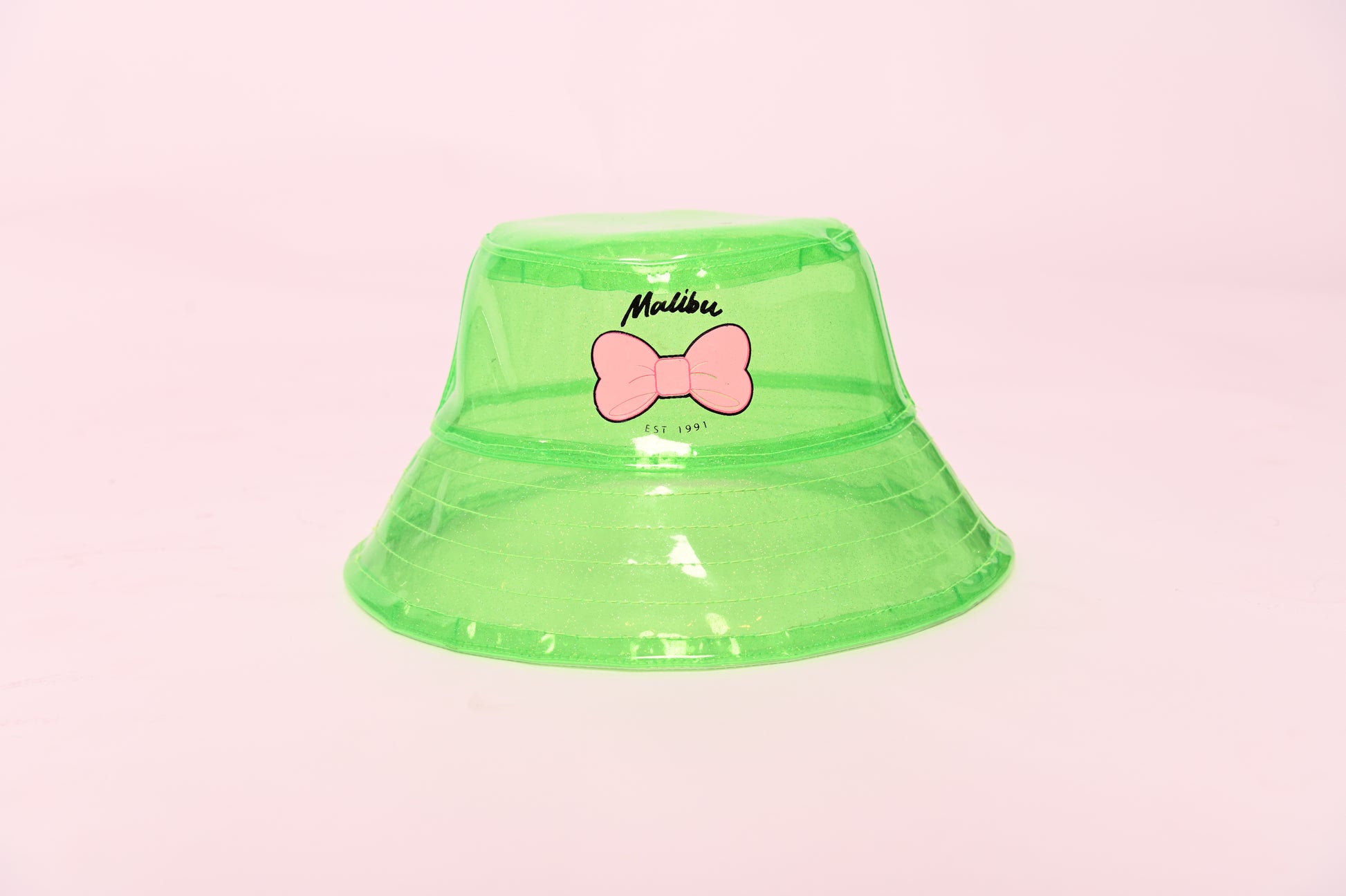 Neon Green Smiley Face Bucket Hat - Grunge Style