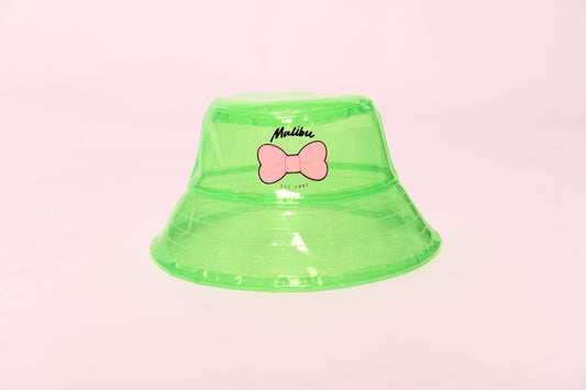 LIME Green Glitter PVC Bucket Hat