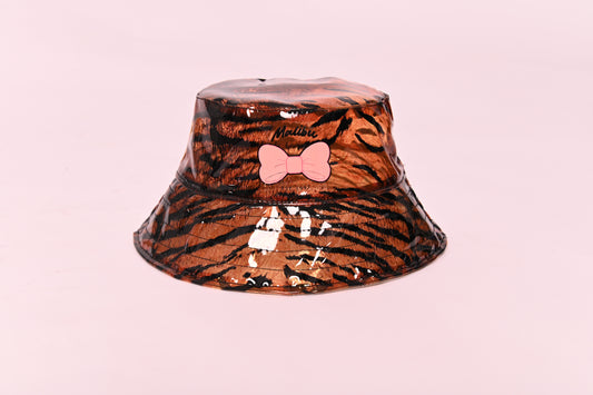 TIGER Print PVC Bucket Hat