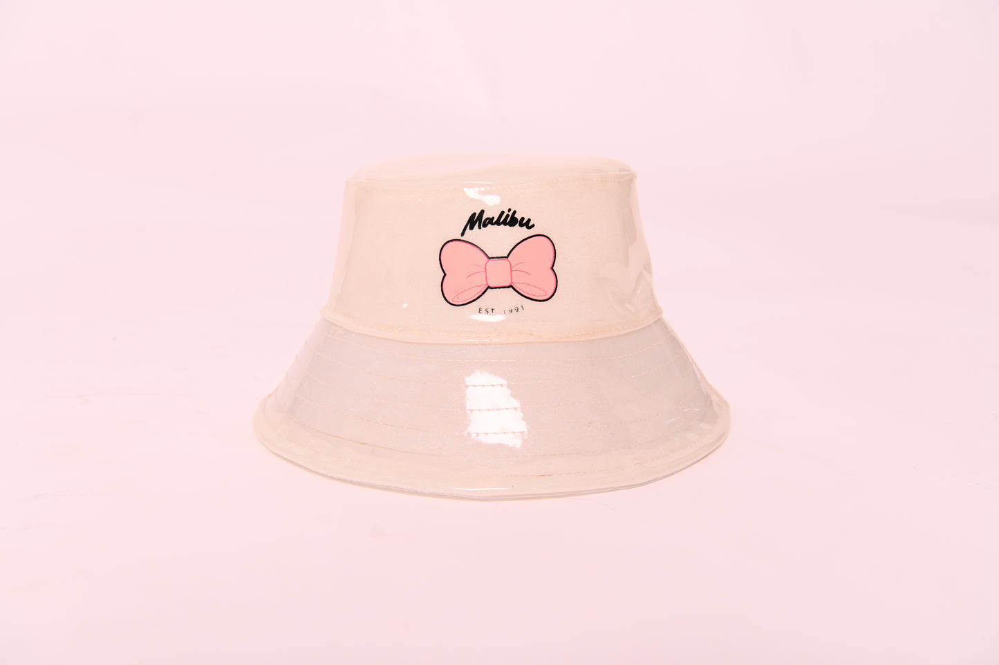 WHITE Glitter PVC Bucket Hat